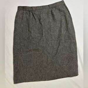 Vintage Koret Wool Blend Skirt | Size 18 | Charcoal Gray | Lined Classic Skirt